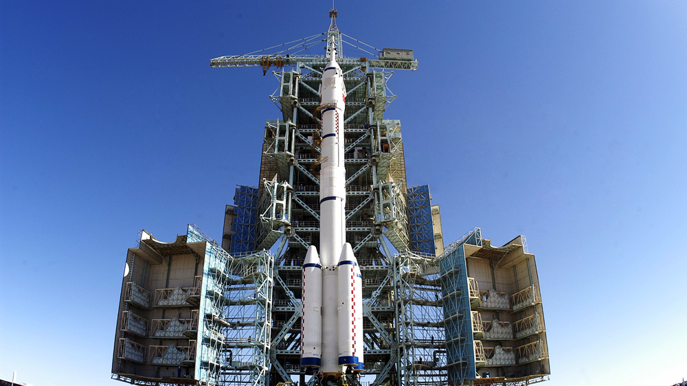 Launch Tower in Jiuquan Satellite Launch Center