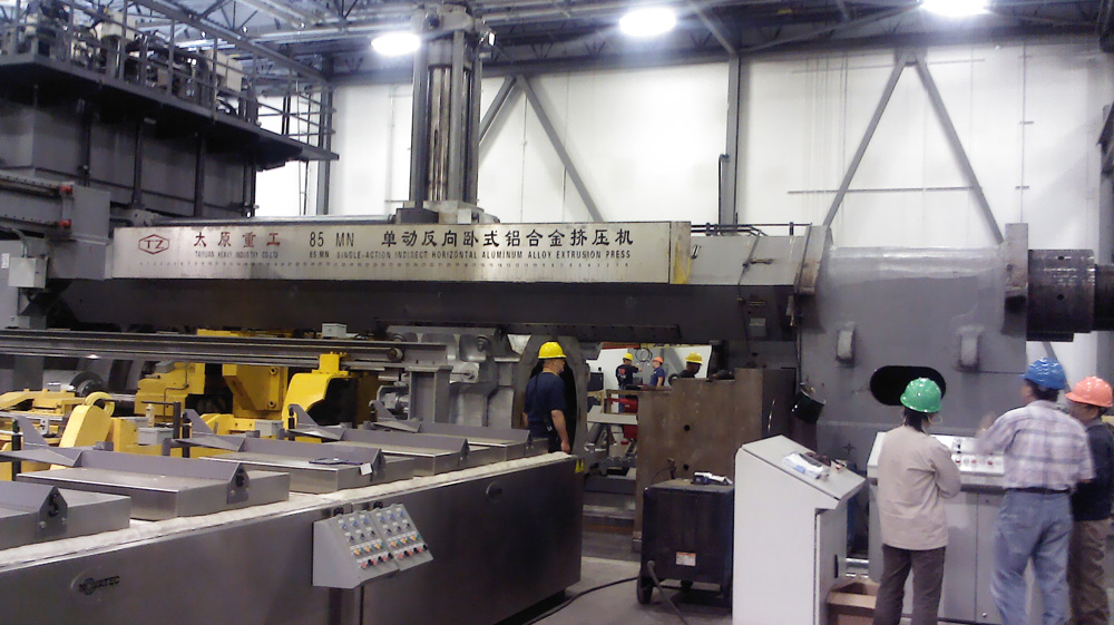 85MN Indirect Aluminum Extrusion Press exported to USA