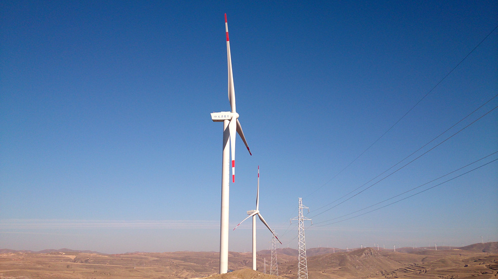 Complete 3MW Wind Power Unit on Wulianshan, Shengchi, Shanxi Province